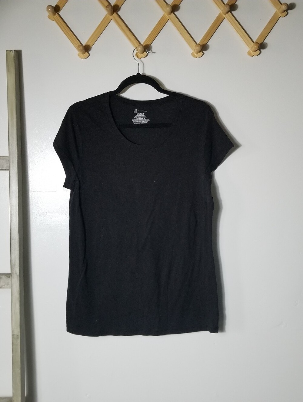 NO BOUNDARIES WOMEN'S CLASSIC BLACK SHORT SLEEVE BLOUSE SIZE XXL